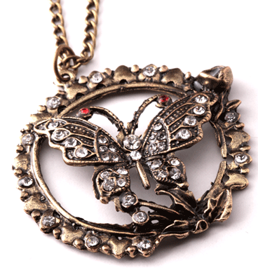 Necklace Butterfly Retro