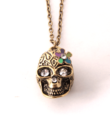 Ketting Flower Power Skull