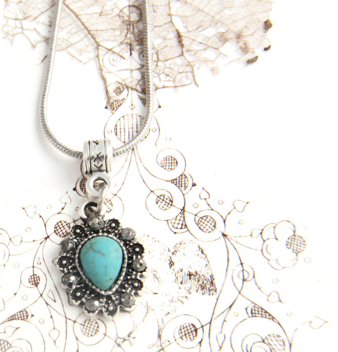 Necklace Turquoise & Marcasite