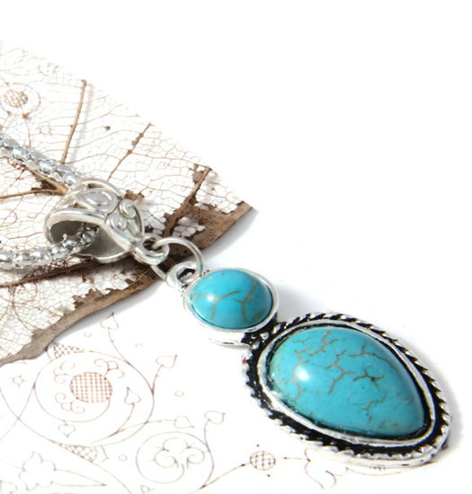 Ketting Turquoise Dauwdruppel