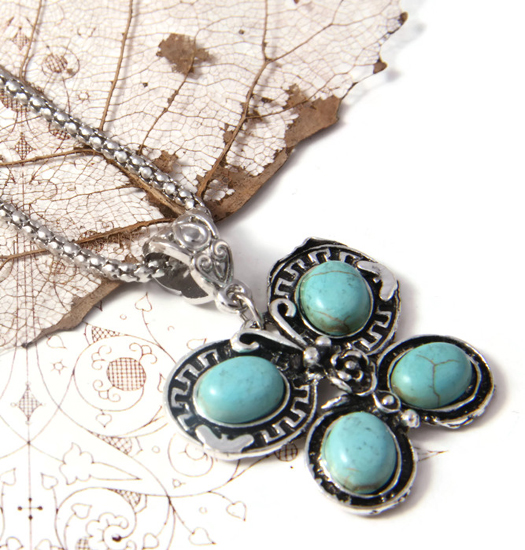 Ketting Turquoise Vlinder