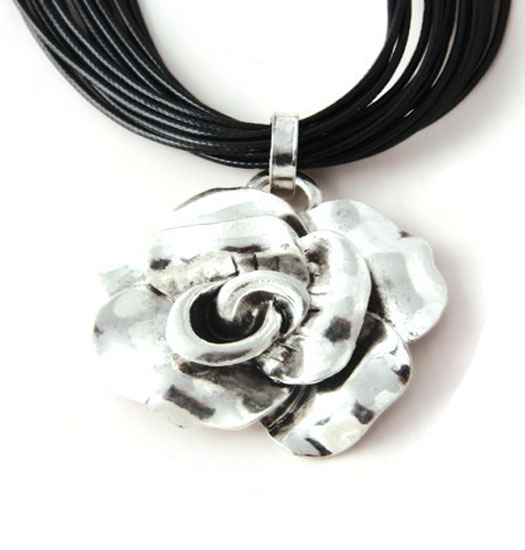 Necklace Silver Rose
