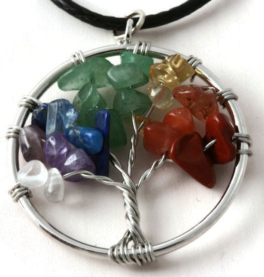 Ketting tree of life stones