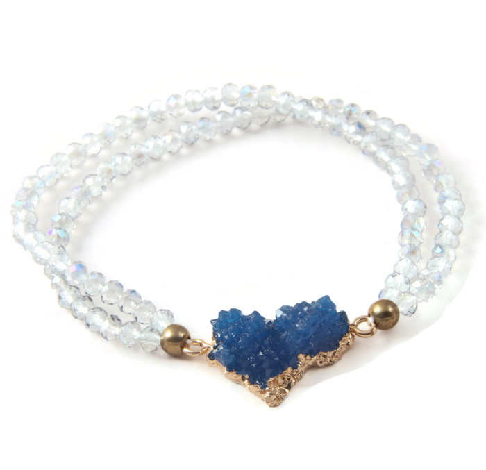 Armband Blue rough crystal