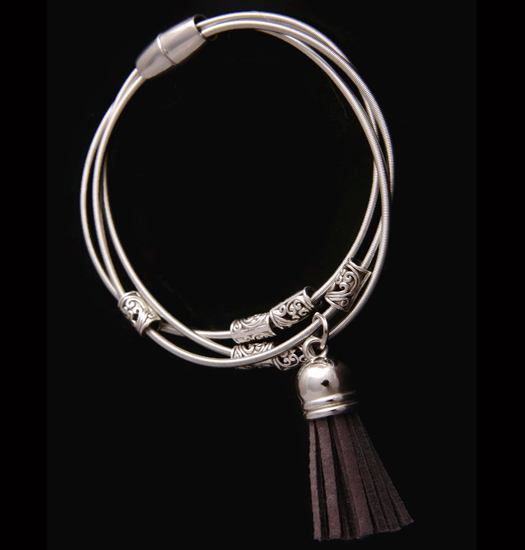 Armband silver tassle