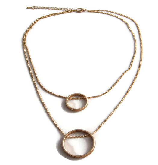 Necklace Duo eternal circles