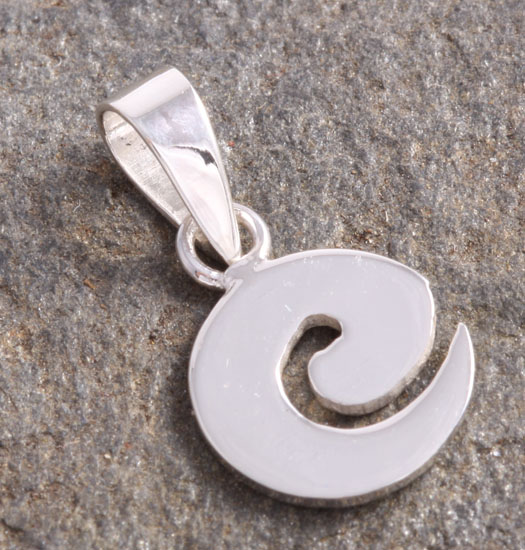 Zilveren Luck Charm Hanger Spiraal