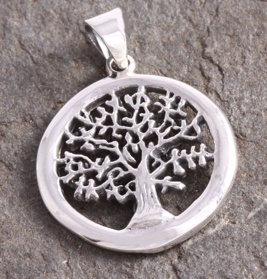 Silver Pendant Tree of Life in Circle