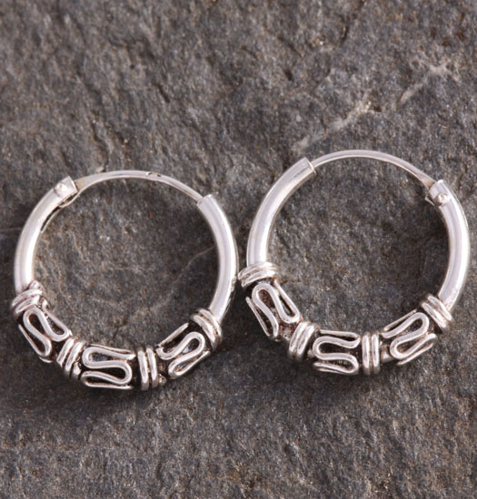 Silver Bali Earrings