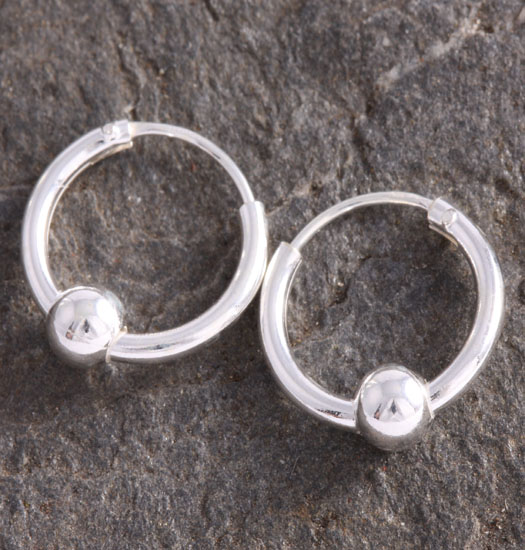 Silver Plain Hoop Earrings