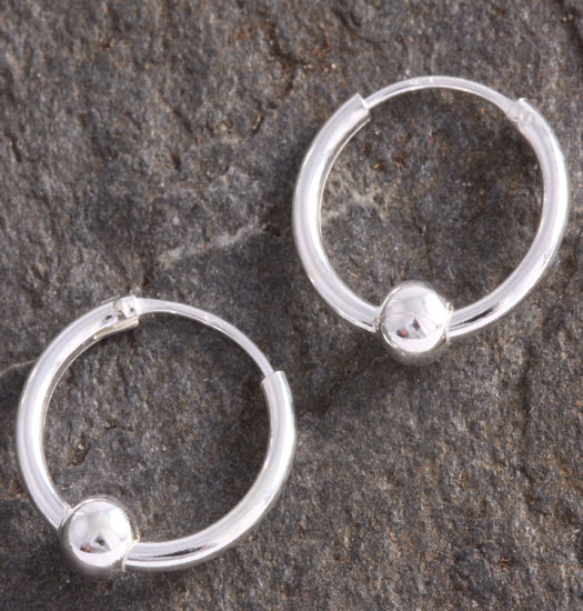 Silver Plain Hoop Earrings