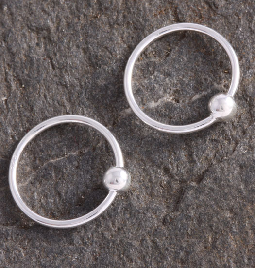 Silver Plain Hoop Earrings