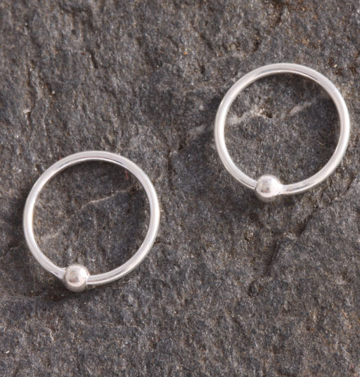 Silver Plain Hoop Earrings