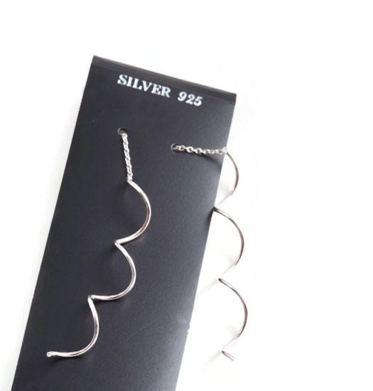 Silver Earrings Screwdriver