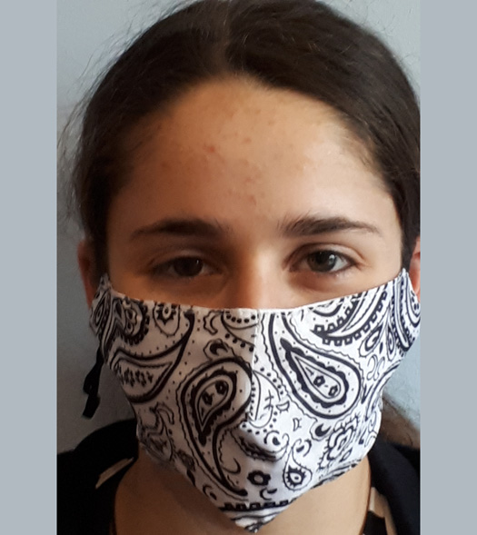 Mondkapje Bandana zwart/wit