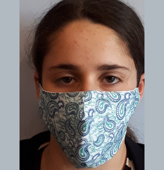 Mask Paisley green/blue