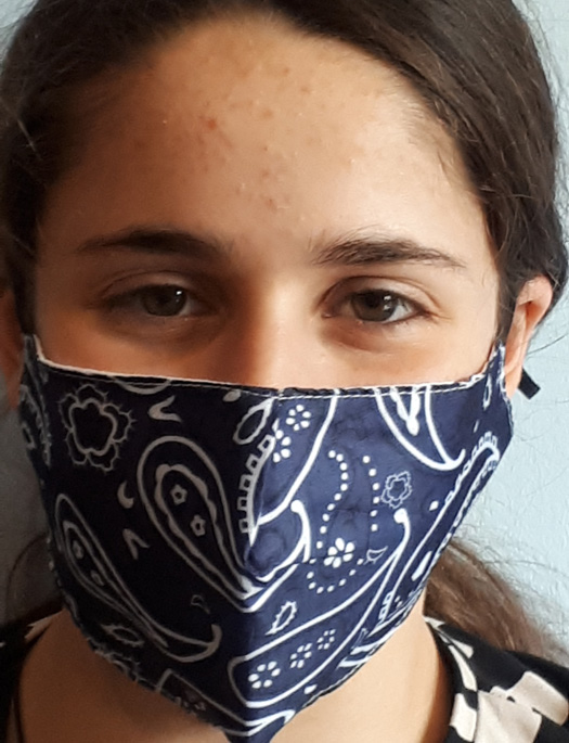 Mondkapje Bandana blauw