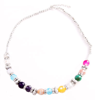 Necklace multi semi precious and ChiQ