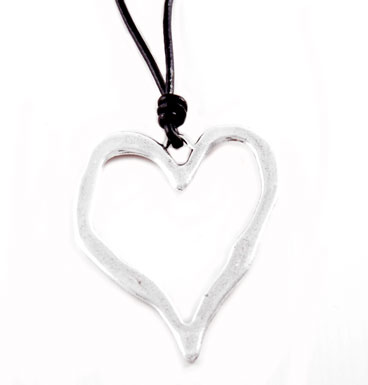 Necklace Big heart silver