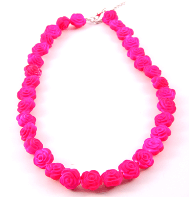Necklace UV Roses
