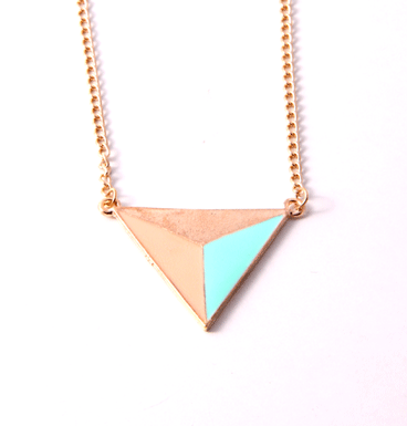 Necklace Minty Triangle