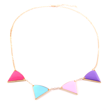 Ketting Multi Colored Triangle