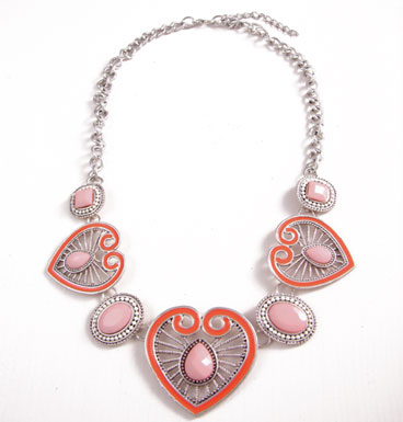 ketting Art deco hearts