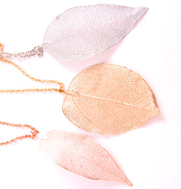 Necklace Natural Leaf - Loop chain