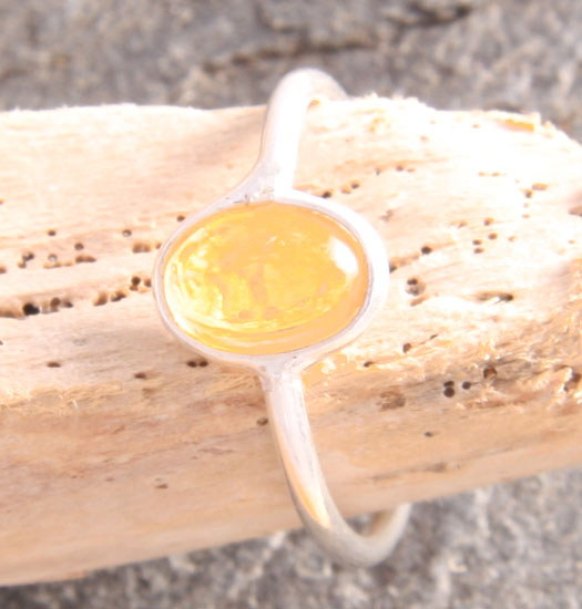 Silver Ring Citrine