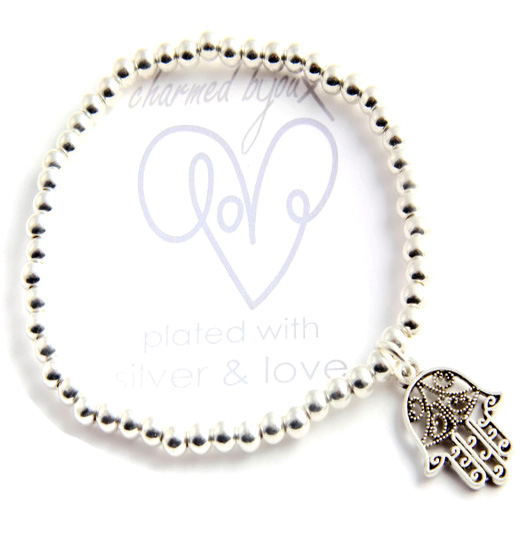 Bracelet silver plated - lucky hand