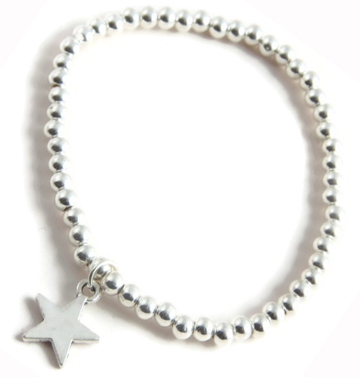 Armband verzilverd - star