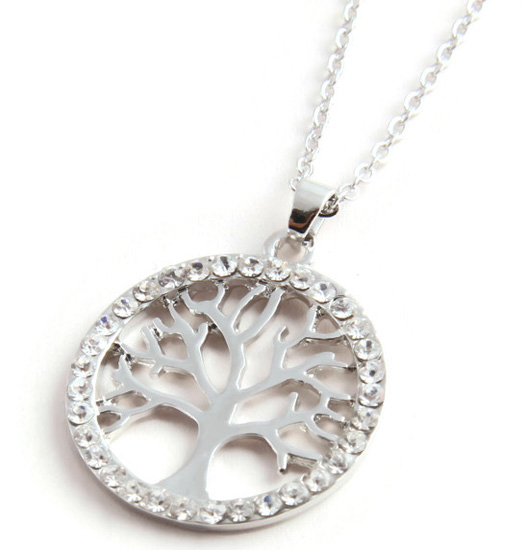 Ketting Tree of Life and strass