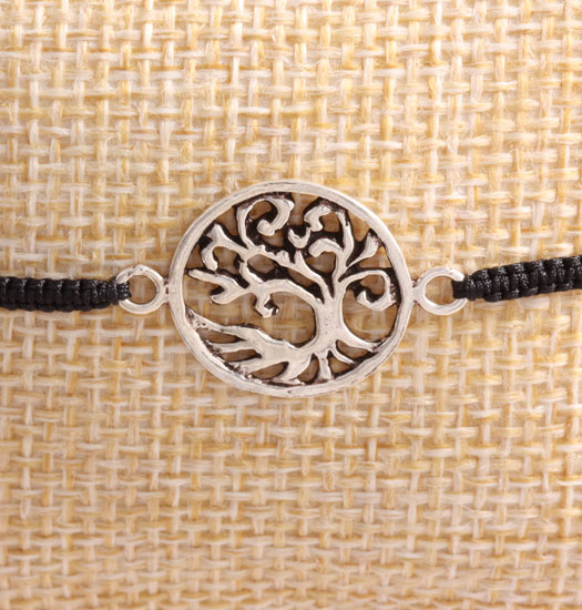 Silver Tree of Life II & Pull Rope Bracelet