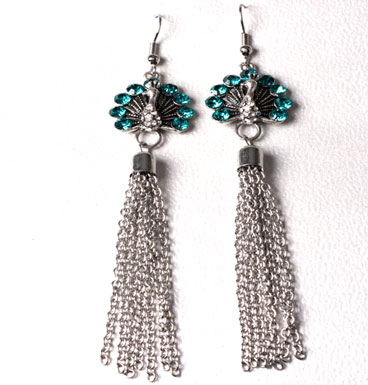 Earrings Tuqoise peacock