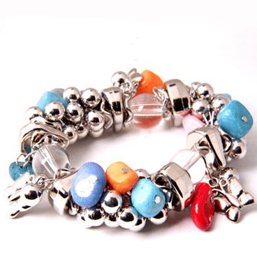 Armband bubbles & colored stones