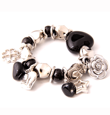 Armband Basic Black charms